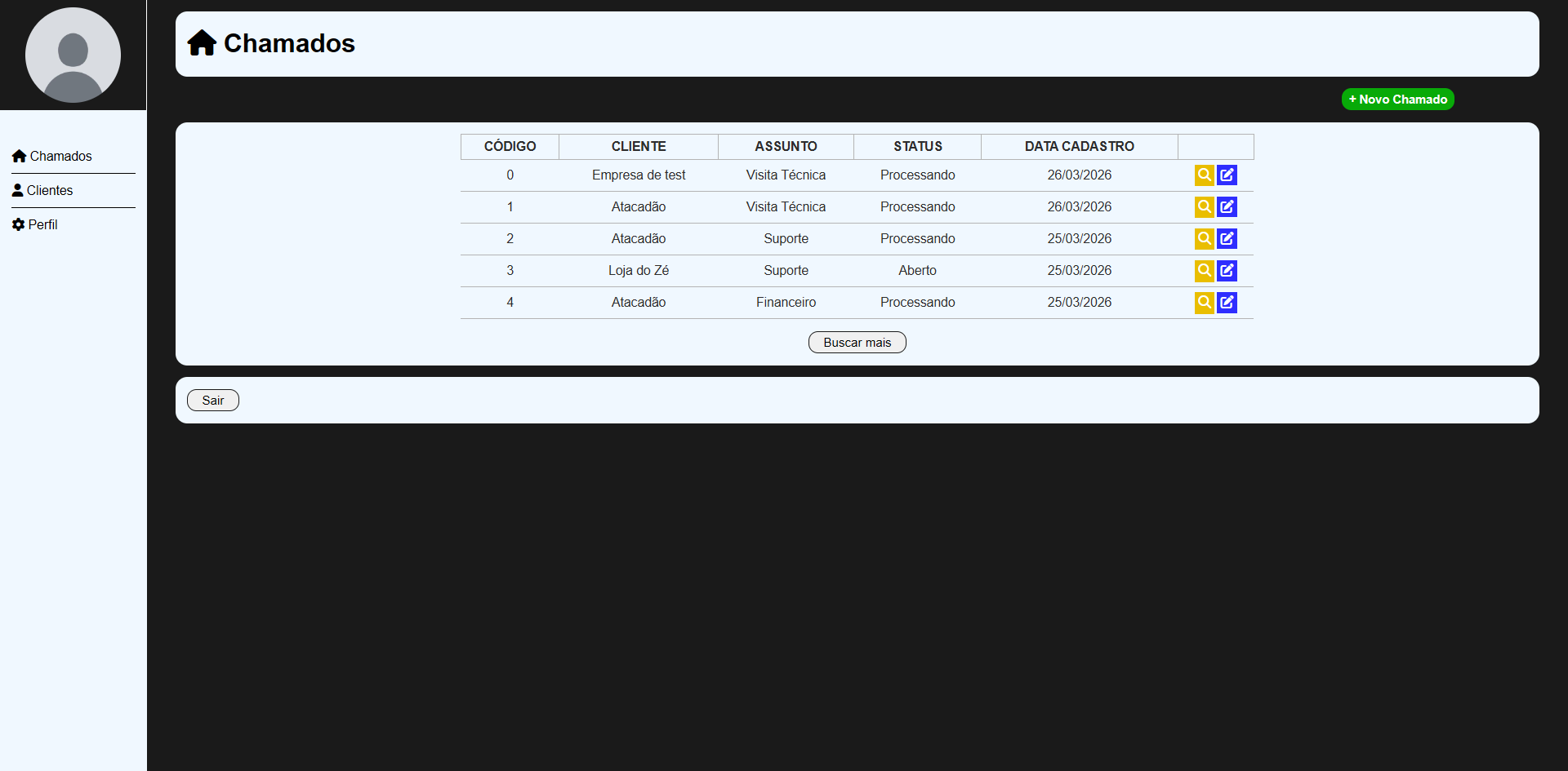 Link para o projeto finanças