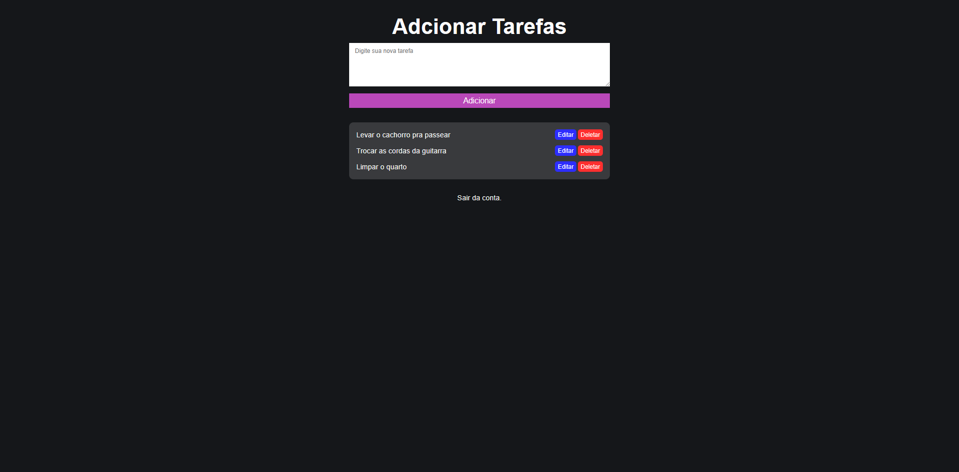 Link para o projeto finanças